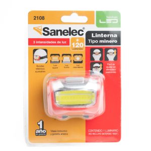 Sanelec Linterna Tipo Minero 120 Lúmenes 3 modos